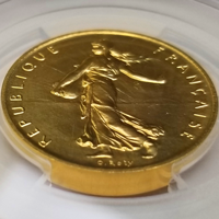 【SOLD】フランス 1960年 1フラン 金貨 ピエフォー 種を蒔く女神 PCGS SP67