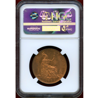 イギリス 1889年 ペニー 銅貨 ヴィクトリア バンヘッド NGC MS65RB