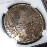 ドイツ フランクフルト 1772PCB ターラー 銀貨 都市景観 NGC AU Details
