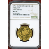 【SOLD】オランダ ホラント 14グルデン リストライク 馬上の騎士 NGC MS66
