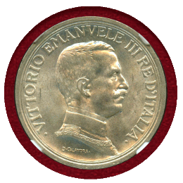 イタリア 1914R 2リレ 銀貨 2枚セット クァドリガ NGC MS64/MS63