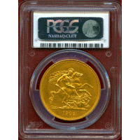 イギリス 1902年 5ポンド 金貨 エドワード7世 PCGS PR61MATTE