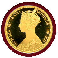 【SOLD】トリスタンダクーニャ 2019年 1/4～1ソブリン 金貨3枚 ヴィクトリア生誕200年
