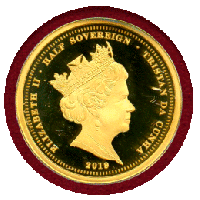 【SOLD】トリスタンダクーニャ 2019年 1/4～1ソブリン 金貨3枚 ヴィクトリア生誕200年