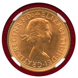 【SOLD】イギリス 1968年 ソブリン 金貨 エリザベス2世 NGC MS65