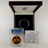 イギリス 1997年 5ポンド 金貨 金婚式記念 PCGS PR69DCAM