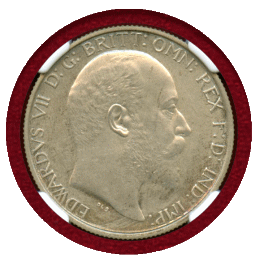 イギリス 1902年 フローリン(2シリング) 銀貨 エドワード7世 PF61MATTE