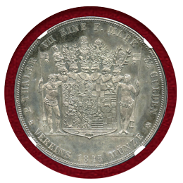 【SOLD】ドイツ シュヴァルツブルク 1845A 2ターラー銀貨 プルーフ NGC PF64