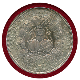 ドイツ アイヒシュテット 1781 都市景観ターラー銀貨 SEDEVACANTE NGC AU58