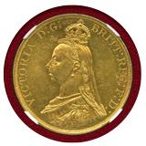 【SOLD】イギリス 1887年 5ポンド 金貨 ヴィクトリア ジュビリーヘッド NGC MS62
