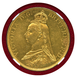 【SOLD】イギリス 1887年 5ポンド 金貨 ヴィクトリア ジュビリーヘッド NGC MS62