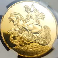 【SOLD】イギリス (1936) クラウン 銅貨 ギルト エドワード8世 PF69CAM