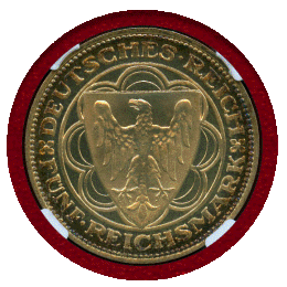 【SOLD】ワイマール共和国 1927A 5マルク 銀貨 ブレーマーハーフェン NGC PF67