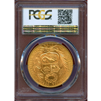 ペルー 1960年 100ソル 金貨 女神座像 PCGS MS64+