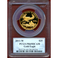 アメリカ 2011W $25 金貨 イーグル PR69DCAM Philip Diehlサイン