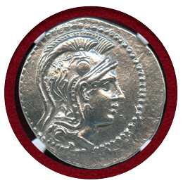 古代ギリシャ アッティカ アテネ 紀元前2～1世紀 4ドラクマ 銀貨 フクロウ NGC AU