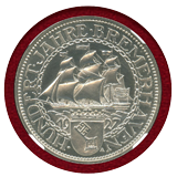 【SOLD】ワイマール 1927A 5マルク銀貨 ブレーマーハーフェン NGC PF63CAMEO