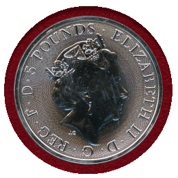 イギリス 2021年 5ポンド(2oz) 銀貨 クイーンズビースト コンプリーター