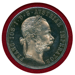 【SOLD】オーストリア 1887年 2フローリン 銀貨 クッテンベルク PCGS PR63CAM