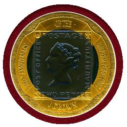 ジブラルタル 2000年 クラウン バイメタル貨 ペニーポスト160周年記念 NGC PF69UC
