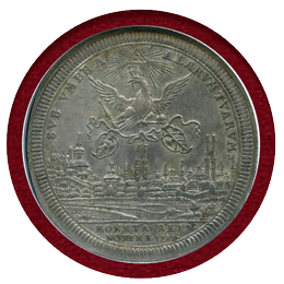 【SOLD】ドイツ ニュルンベルク1711年 ターラー銀貨 カール6世 都市景観 NGC MS61