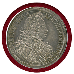 【SOLD】ドイツ ニュルンベルク1711年 ターラー銀貨 カール6世 都市景観 NGC MS61
