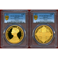 オルダニー 2021年 ￡200 金貨2枚セット ニューゴシッククラウン PCGS PR70DCAM
