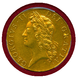 【SOLD】イギリス 1741年 5ギニー 金貨 ジョージ2世 ヤングヘッド PCGS AU53