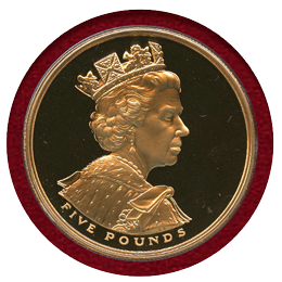 イギリス 2002年 £5金貨 + £20紙幣 セット エリザベス2世 即位50周年記念