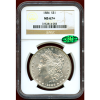 アメリカ 1886年 $1 銀貨 モルガンダラー NGC MS67+