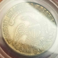 アメリカ 1832年 50C 銀貨 キャップドバスト Small Letters PCGS AU58