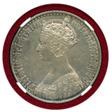 イギリス 1847年 銀貨 ゴシッククラウン プレーンエッジ ピュアシルバー PF AUD