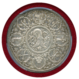 【SOLD】スイス バーゼル ND(1736年) 1/2ターラー 銀貨 都市景観 AU55