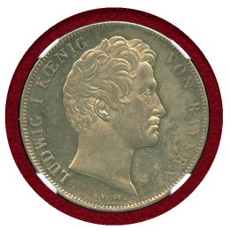ドイツ バイエルン 1845年 2ターラー 銀貨 二人の皇孫誕生記念 NGC MS62PL