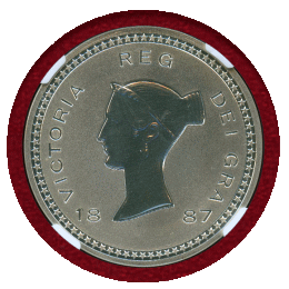 イギリス (1887) クラウン 錫貨 ファンタジー ボノミ NGC PF68CAMEO