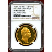 【SOLD】イギリス 1831年 金メダル ウィリアム4世戴冠記念 PROOF DETAILS
