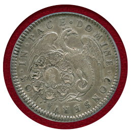 スイス バーゼル ND(1710年) ターラー 銀貨 都市景観 PCGS AU50