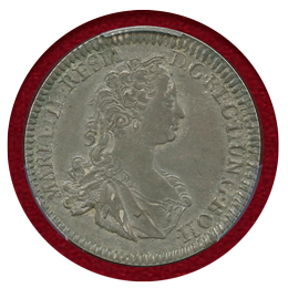 【SOLD】オーストリア 1744年 1/4ターラー銀貨 マリアテレジア PCGS MS62