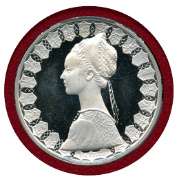 【SOLD】イタリア 1990R 500リレ プルーフ銀貨 PCGS PR67DCAM