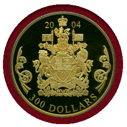 【SOLD】カナダ 2004年 300ドル 金貨 エリザベス2世4肖像 NGC PF69UC