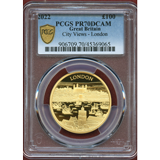 【SOLD】イギリス 2022年 ￡100(1オンス) 金貨 ロンドン景観  PCGS PF70DC