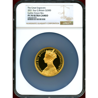 イギリス 2021年 500ポンド(5oz) 金貨 ゴシッククラウン 肖像 NGC PF70UC