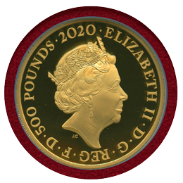 イギリス 2020年 500ポンド(5oz) 金貨 スリーグレイセス NGC PF70UC