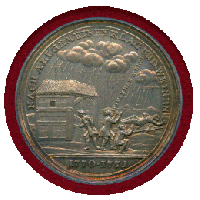 ドイツ ニュルンベルク 1772年 銀メダル 洪水と飢饉の終わり PCGS MS63