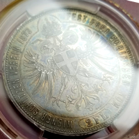 【SOLD】オーストリア 1873年 2フローリン 銀貨 ウィーン射撃祭 PCGS MS63