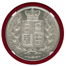 イギリス 1883年 1/2クラウン 銀貨 ヴィクトリア ヤングヘッド NGC MS63