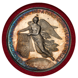 フランス 1867年 ナポレオン3世 パリ万博記念銀メダル PCGS SP63
