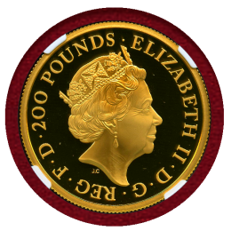 イギリス 2019年 200ポンド(2oz) 金貨 ウナとライオン NGC PF69UC