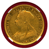 オーストラリア 1900S 1/2ソブリン 金貨 ヴィクトリア オールドヘッド XF45