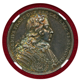 【SOLD】オーストリア 1704-Dated 銀メダル ヘーホシュテットの戦い NGC MS62